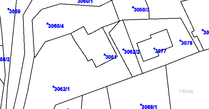 Parcela st. 3061 v KÚ Vendryně, Katastrální mapa