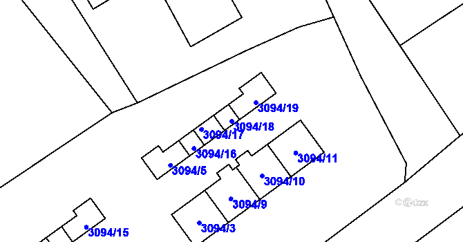 Parcela st. 3094/18 v KÚ Vendryně, Katastrální mapa