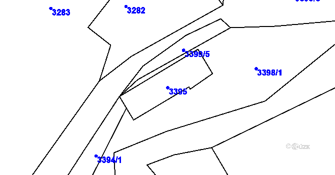 Parcela st. 3395 v KÚ Vendryně, Katastrální mapa