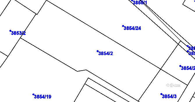 Parcela st. 3854/2 v KÚ Vendryně, Katastrální mapa