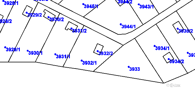 Parcela st. 3932/2 v KÚ Vendryně, Katastrální mapa
