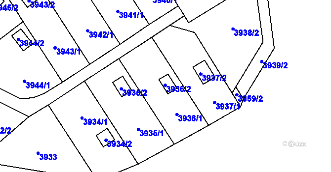 Parcela st. 3936/2 v KÚ Vendryně, Katastrální mapa