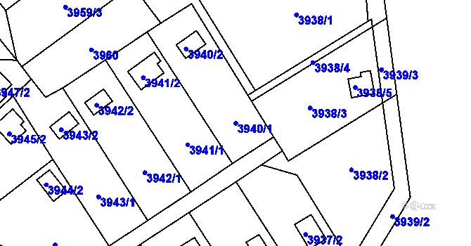 Parcela st. 3940/1 v KÚ Vendryně, Katastrální mapa