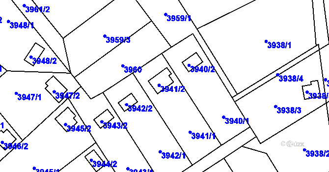 Parcela st. 3941/2 v KÚ Vendryně, Katastrální mapa