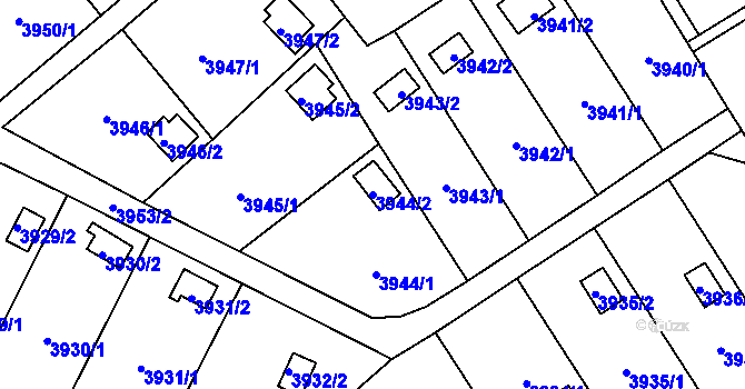 Parcela st. 3944/2 v KÚ Vendryně, Katastrální mapa