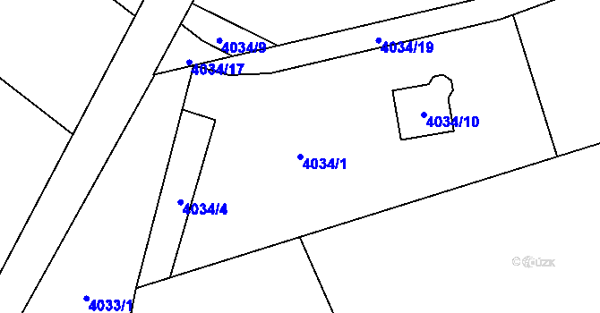 Parcela st. 4034/1 v KÚ Vendryně, Katastrální mapa