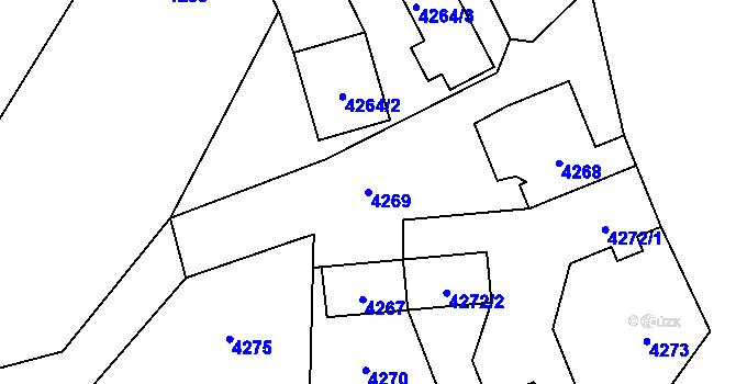 Parcela st. 4269 v KÚ Vendryně, Katastrální mapa