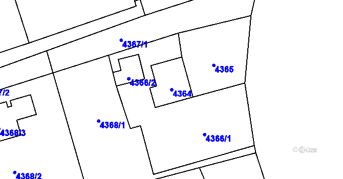 Parcela st. 4364 v KÚ Vendryně, Katastrální mapa