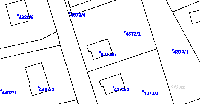 Parcela st. 4373/5 v KÚ Vendryně, Katastrální mapa