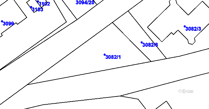 Parcela st. 3082/1 v KÚ Vendryně, Katastrální mapa