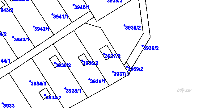 Parcela st. 3937/2 v KÚ Vendryně, Katastrální mapa