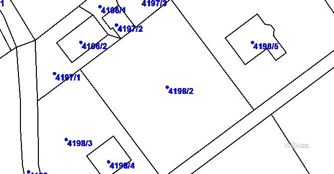 Parcela st. 4198/2 v KÚ Vendryně, Katastrální mapa