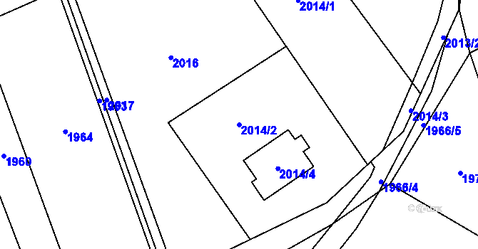 Parcela st. 2014/2 v KÚ Vendryně, Katastrální mapa