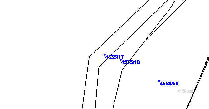 Parcela st. 4535/17 v KÚ Vendryně, Katastrální mapa