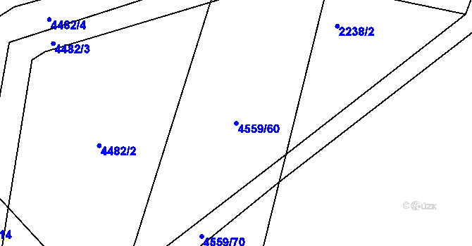 Parcela st. 4559/60 v KÚ Vendryně, Katastrální mapa