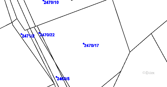 Parcela st. 2470/17 v KÚ Vendryně, Katastrální mapa