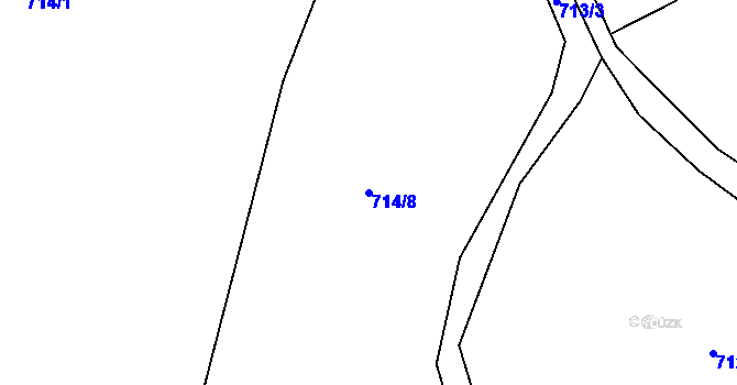 Parcela st. 714/8 v KÚ Vendryně, Katastrální mapa