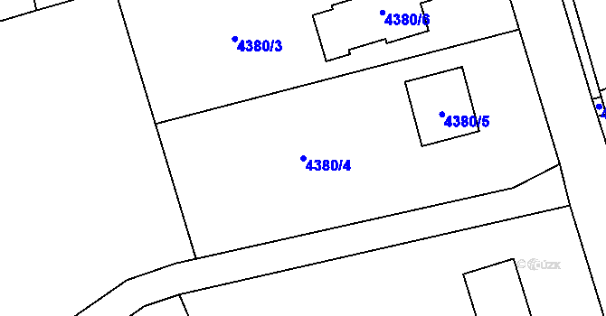 Parcela st. 4380/4 v KÚ Vendryně, Katastrální mapa