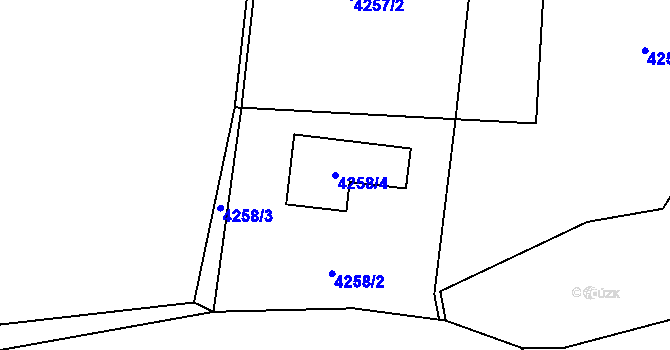Parcela st. 4258/4 v KÚ Vendryně, Katastrální mapa