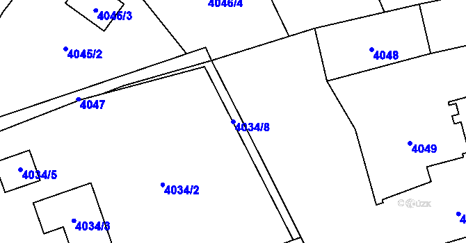 Parcela st. 4034/8 v KÚ Vendryně, Katastrální mapa