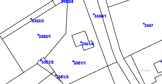 Parcela st. 3351/4 v KÚ Vendryně, Katastrální mapa
