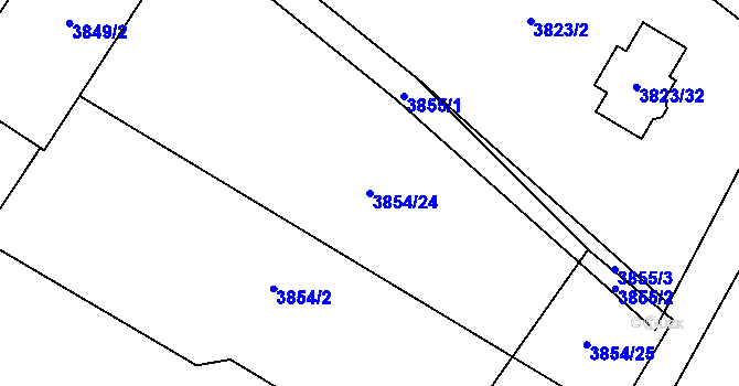 Parcela st. 3854/24 v KÚ Vendryně, Katastrální mapa