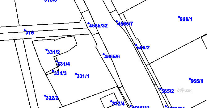 Parcela st. 4565/6 v KÚ Vendryně, Katastrální mapa