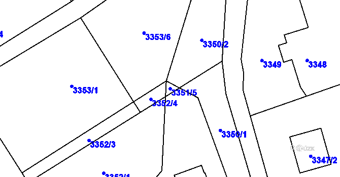 Parcela st. 3351/5 v KÚ Vendryně, Katastrální mapa