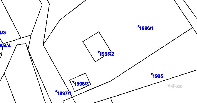 Parcela st. 1996/2 v KÚ Vendryně, Katastrální mapa