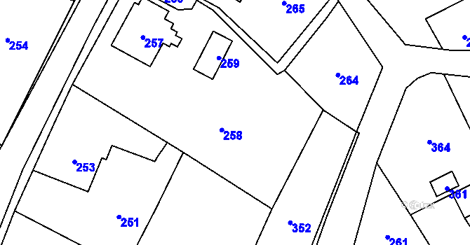 Parcela st. 6/11 v KÚ Vepřová, Katastrální mapa