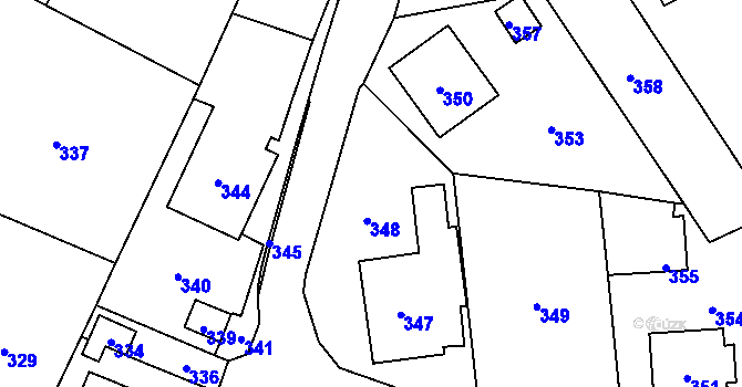 Parcela st. 6/23 v KÚ Vepřová, Katastrální mapa