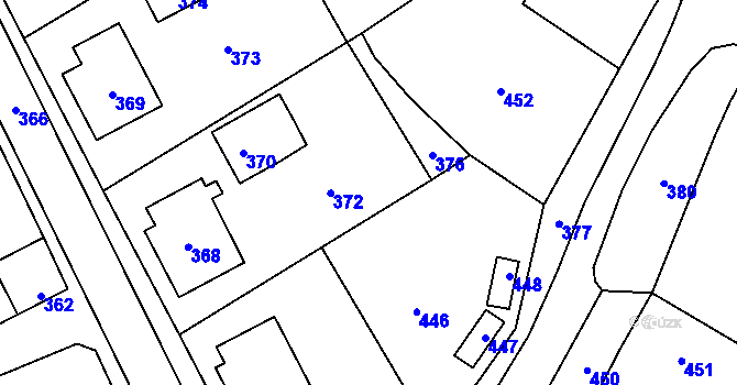 Parcela st. 7/14 v KÚ Vepřová, Katastrální mapa