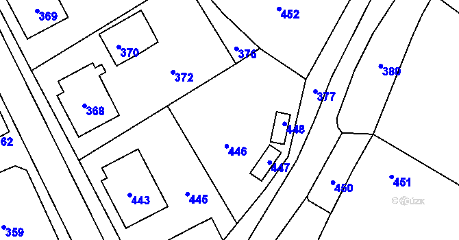 Parcela st. 7/25 v KÚ Vepřová, Katastrální mapa