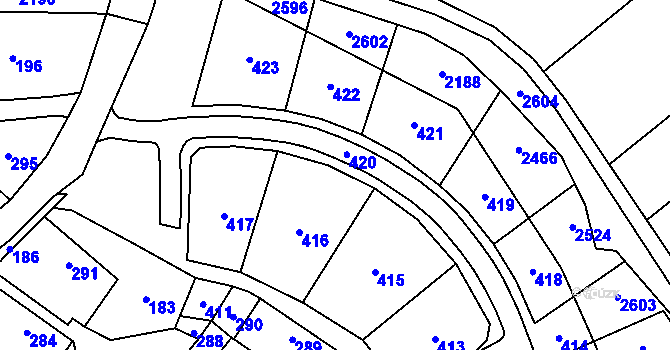 Parcela st. 85/5 v KÚ Vepřová, Katastrální mapa