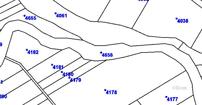 Parcela st. 4656 v KÚ Verměřovice, Katastrální mapa