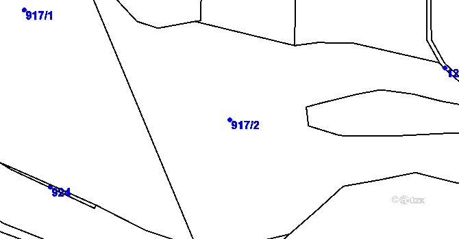 Parcela st. 917/2 v KÚ Horní Paseky, Katastrální mapa