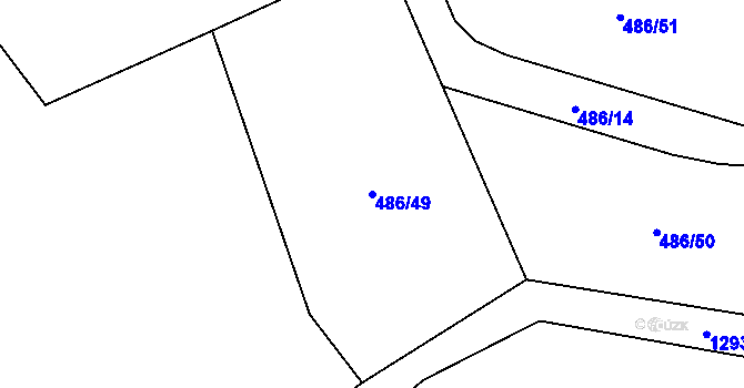 Parcela st. 486/49 v KÚ Vernéřov u Aše, Katastrální mapa