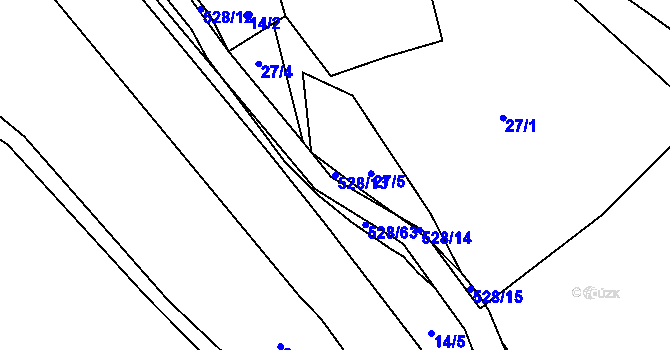 Parcela st. 528/13 v KÚ Hradiště u Vernéřova, Katastrální mapa