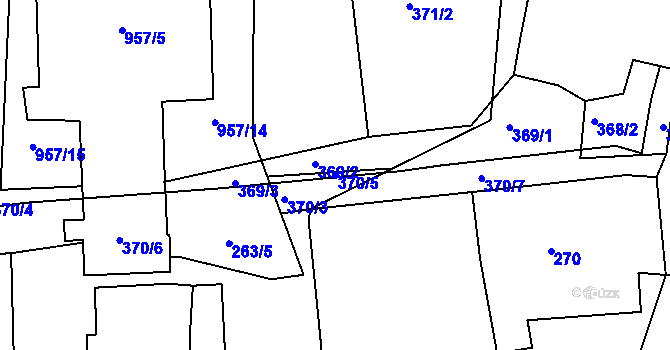 Parcela st. 370/5 v KÚ Vernéřov, Katastrální mapa