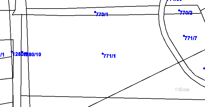 Parcela st. 771/1 v KÚ Vernéřov, Katastrální mapa