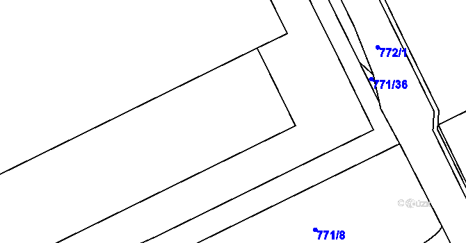 Parcela st. 771/2 v KÚ Vernéřov, Katastrální mapa