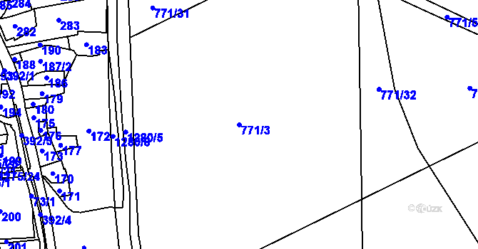 Parcela st. 771/3 v KÚ Vernéřov, Katastrální mapa