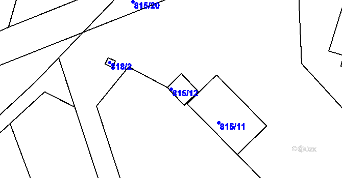 Parcela st. 815/12 v KÚ Vernéřov, Katastrální mapa