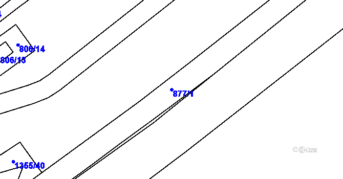 Parcela st. 877/1 v KÚ Vernéřov, Katastrální mapa
