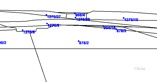 Parcela st. 878/2 v KÚ Vernéřov, Katastrální mapa