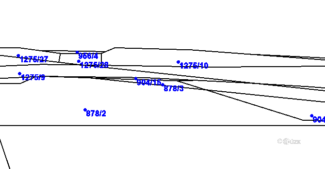 Parcela st. 878/3 v KÚ Vernéřov, Katastrální mapa