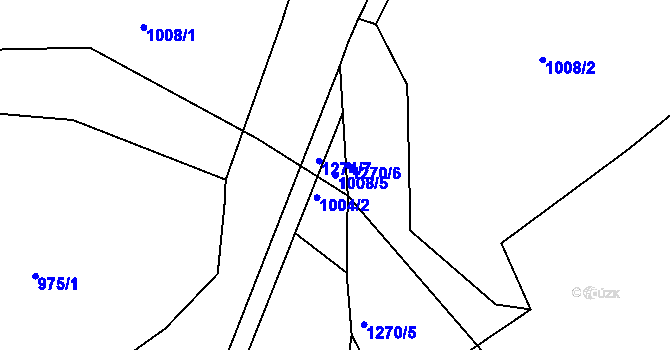 Parcela st. 1008/5 v KÚ Vernéřov, Katastrální mapa