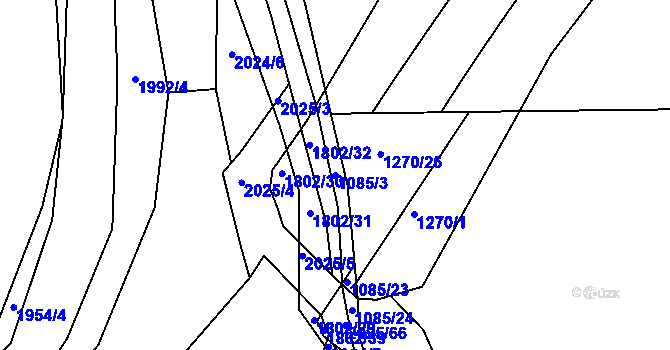 Parcela st. 1085/3 v KÚ Vernéřov, Katastrální mapa