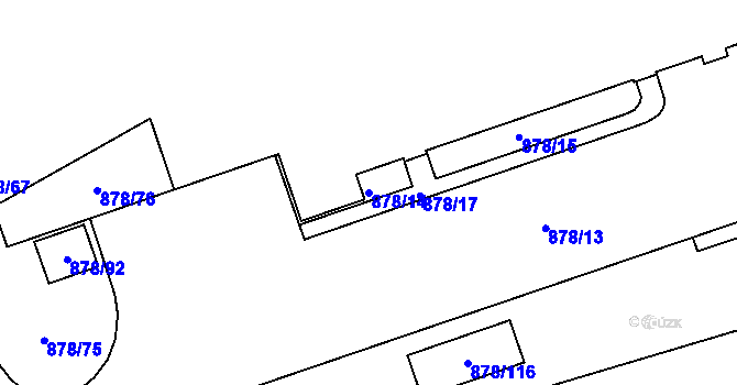 Parcela st. 878/14 v KÚ Vernéřov, Katastrální mapa