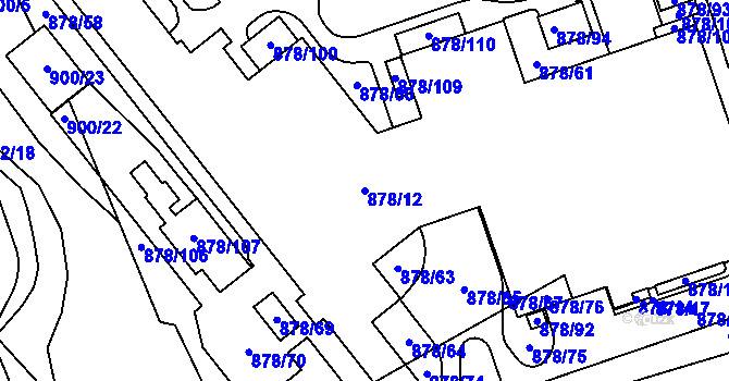 Parcela st. 878/12 v KÚ Vernéřov, Katastrální mapa
